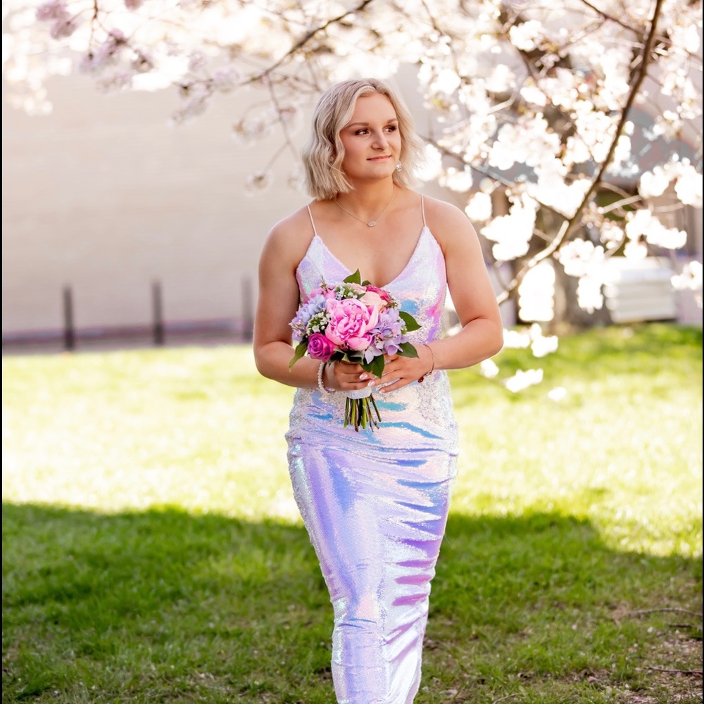 Iridescent prom dress